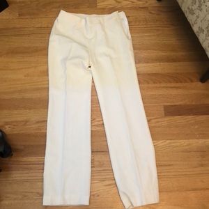 Akris Punto Viscose-lined wool pants in cream